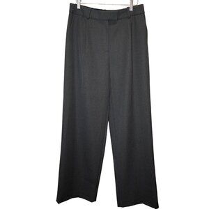 Wool Wide Leg Trousers SIMKHAI in Charcoal Gray Size 8 Tailored